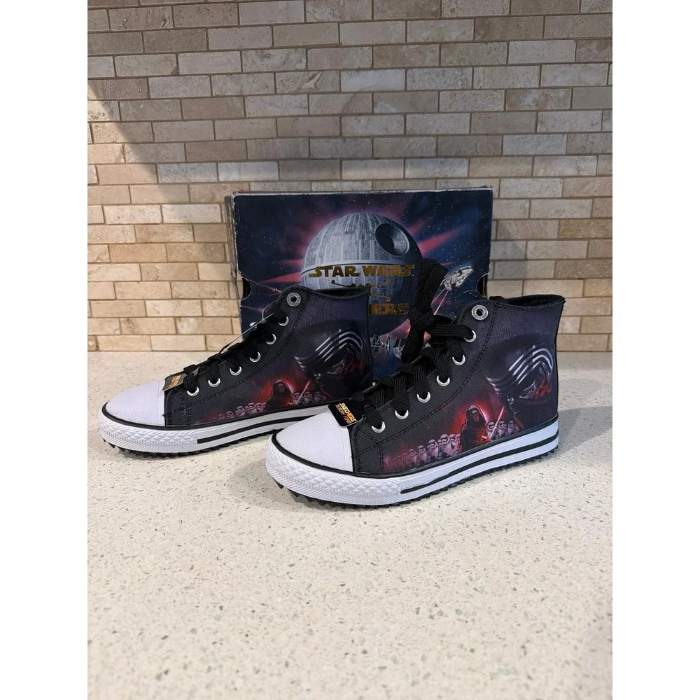 Skechers Star Wars Legacy Vulc Galactic Ruler High Top Shoes, Black/Red nib